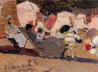 Joaquin Sorolla y Bastida - The Beach at Biarritz